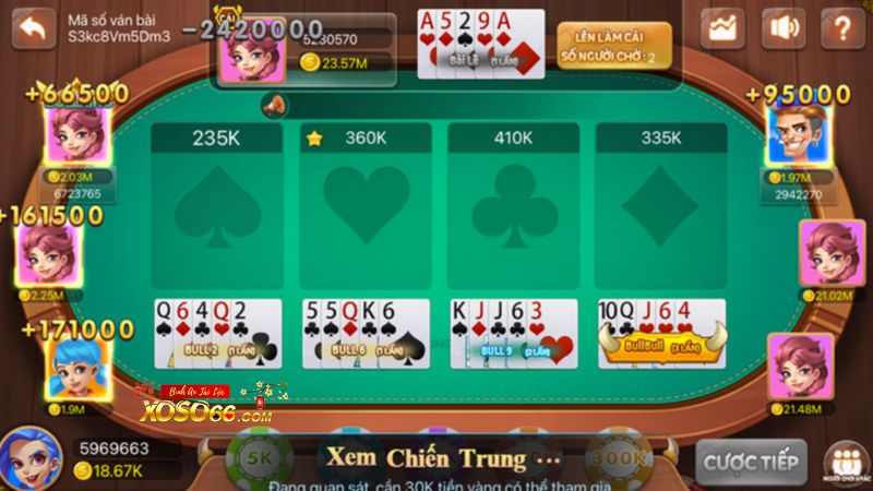 Các thuật ngữ có trong game Bốn lá giành chủ Bull Bull của Xoso66